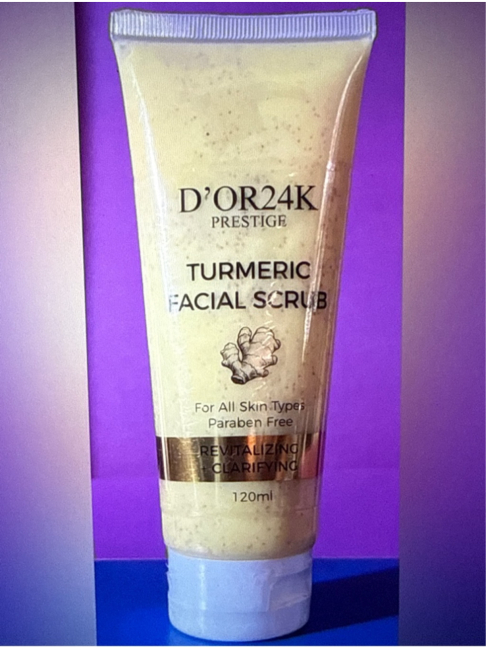 D'OR24K Prestige Yellow Turmeric Facial Scrub New Sealed Retails $120.00